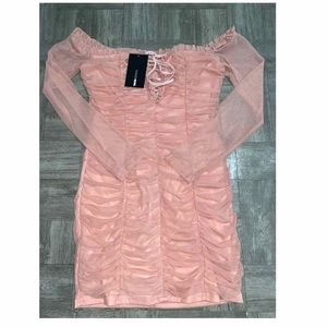 Fashion Nova Maura mesh dress - Mauve